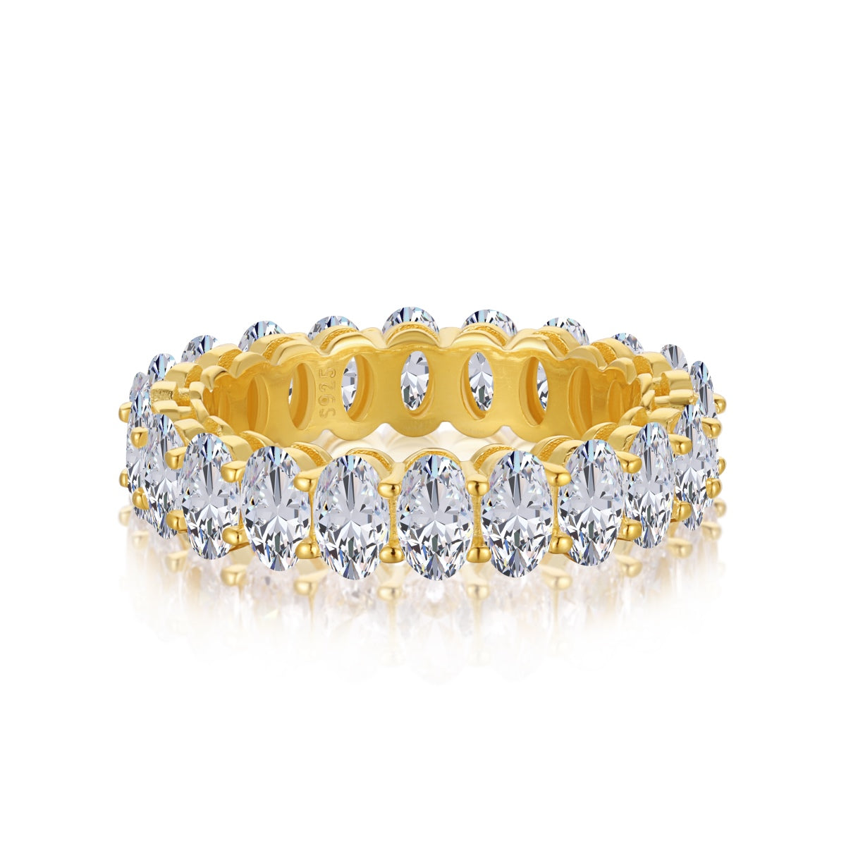 [Shinejoy Jewelry]Ornate Oval Cut Tennis Ring