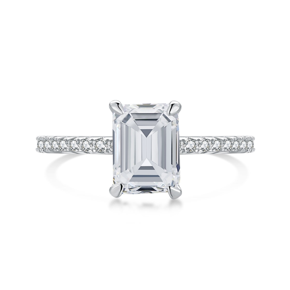[Shinejoy Jewelry]2.0 Carat Scintillating Ornate Radiant Cut Party Ring
