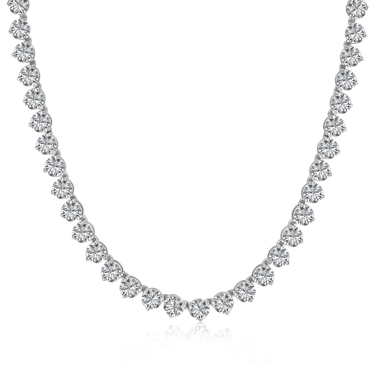 [Shinejoy Jewelry]Ornate Heart Cut Tennis Necklace