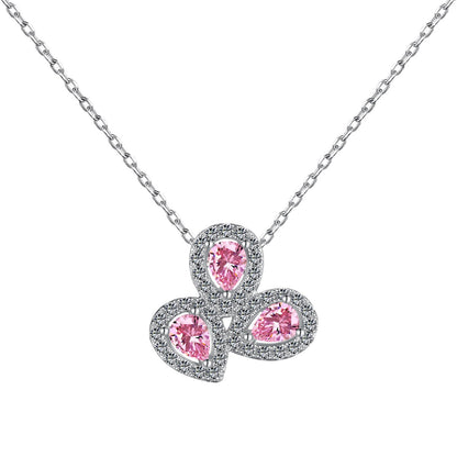 [Shinejoy Jewelry]Elegant Flower Shape Pear Cut Necklace
