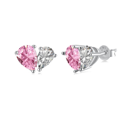 [Shinejoy Jewelry]Dazzling Elegant Heart Cut Lover Earrings