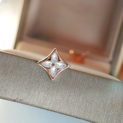 [Shinejoy]STAR MOP PINK GOLD EARRINGS