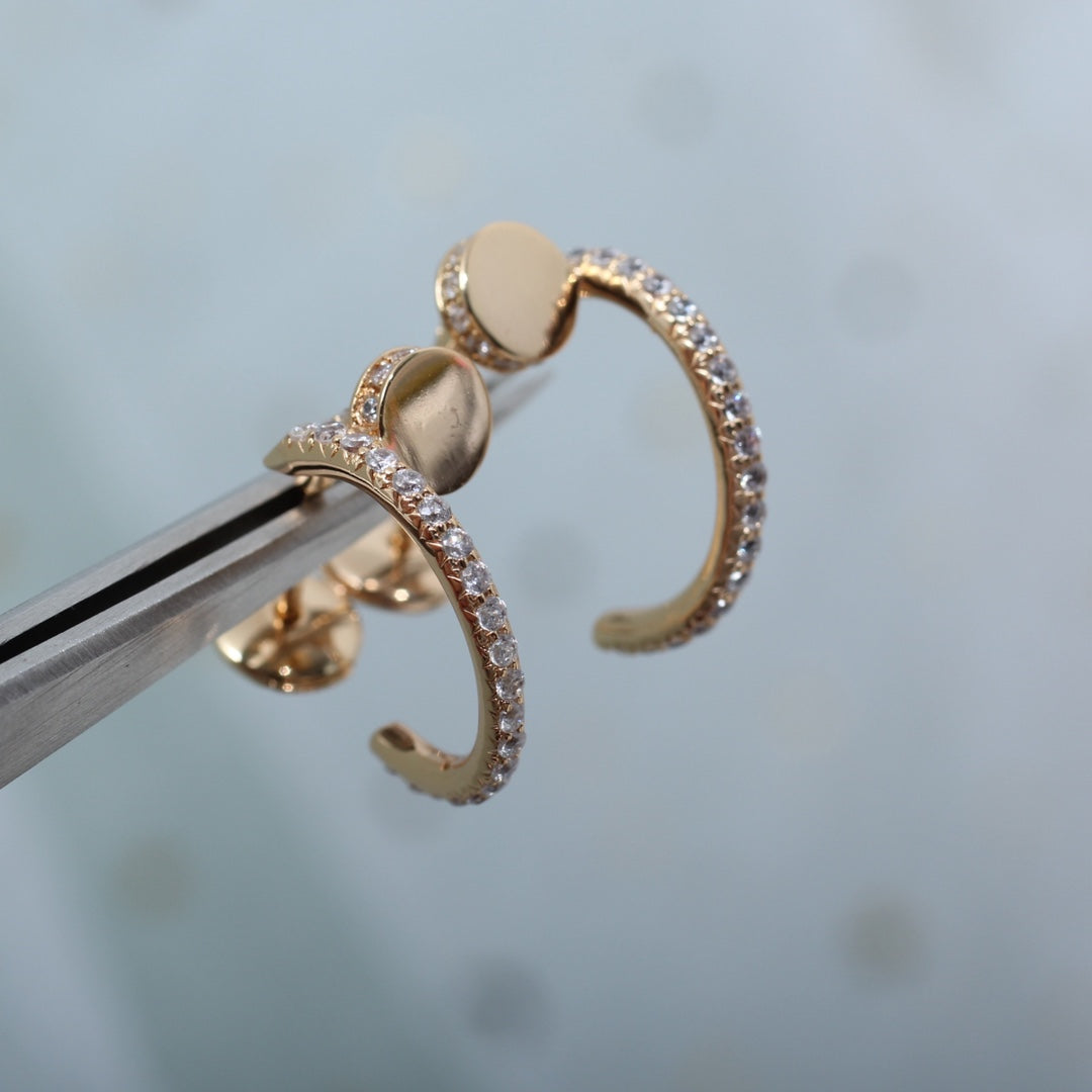 [Shinejoy]JUSTE EARRINGS 12.75MM PINK GOLD DIAMOND