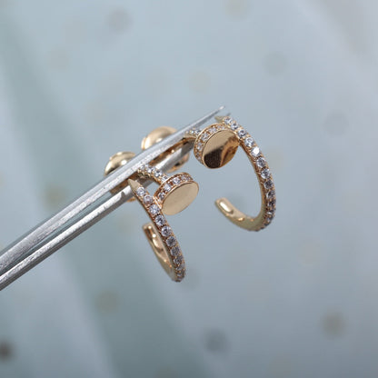 [Shinejoy]JUSTE EARRINGS 12.75MM PINK GOLD DIAMOND
