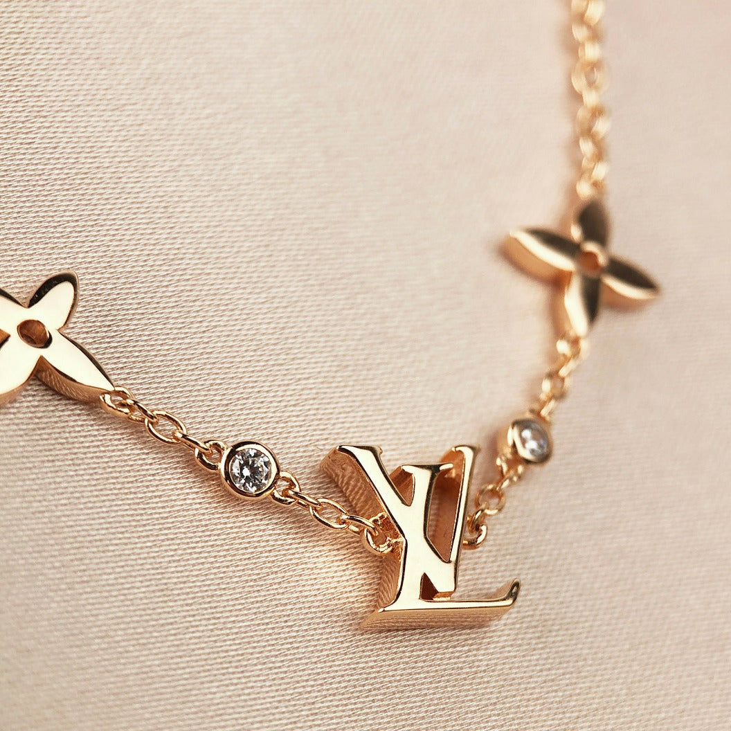 [Shinejoy]STAR AND SUN 7 MOTIFS GOLD BRACELET