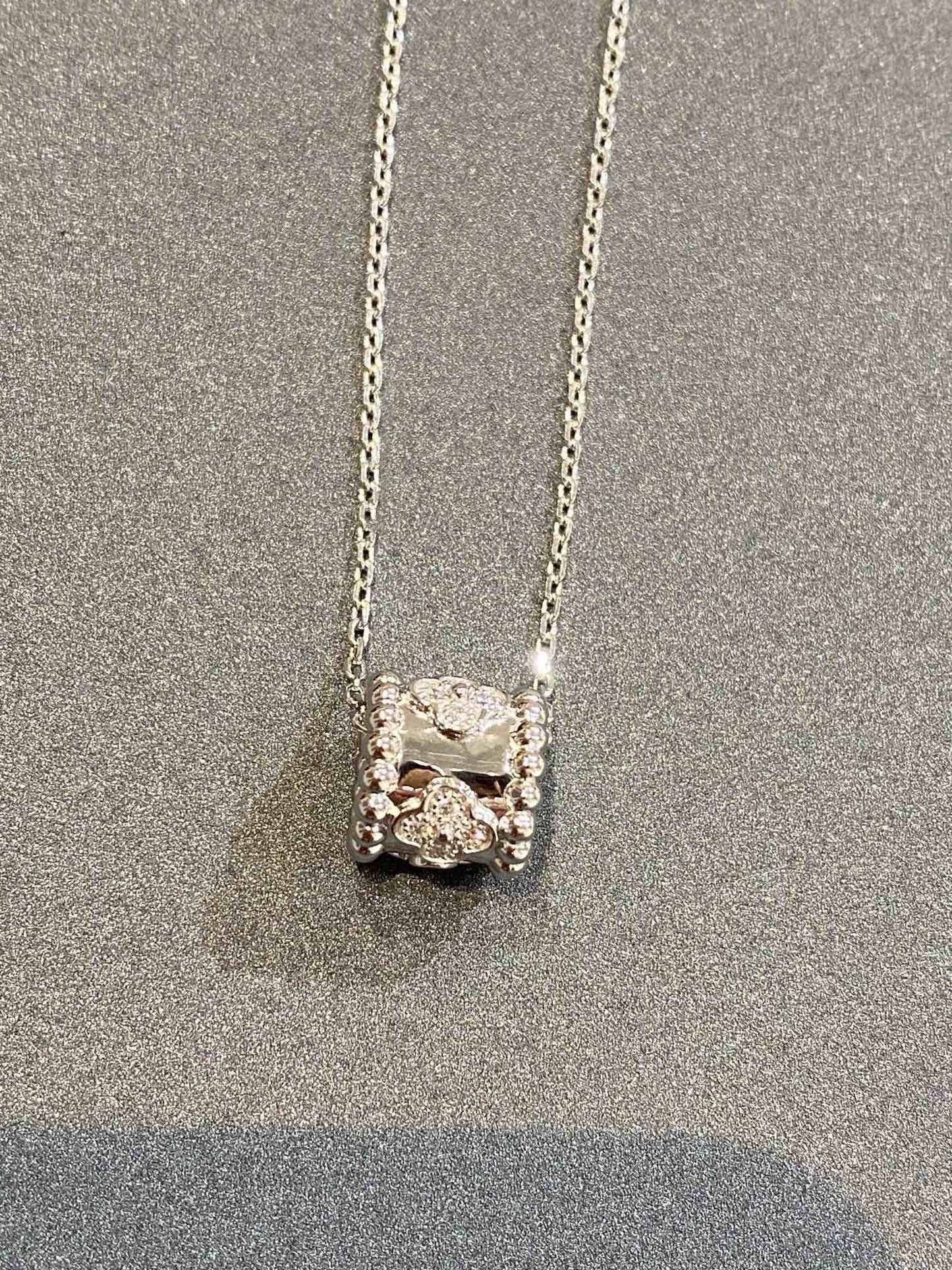 [Shinejoy]PERLEE PEDANT SIVLER DIAMOND NECKLACE