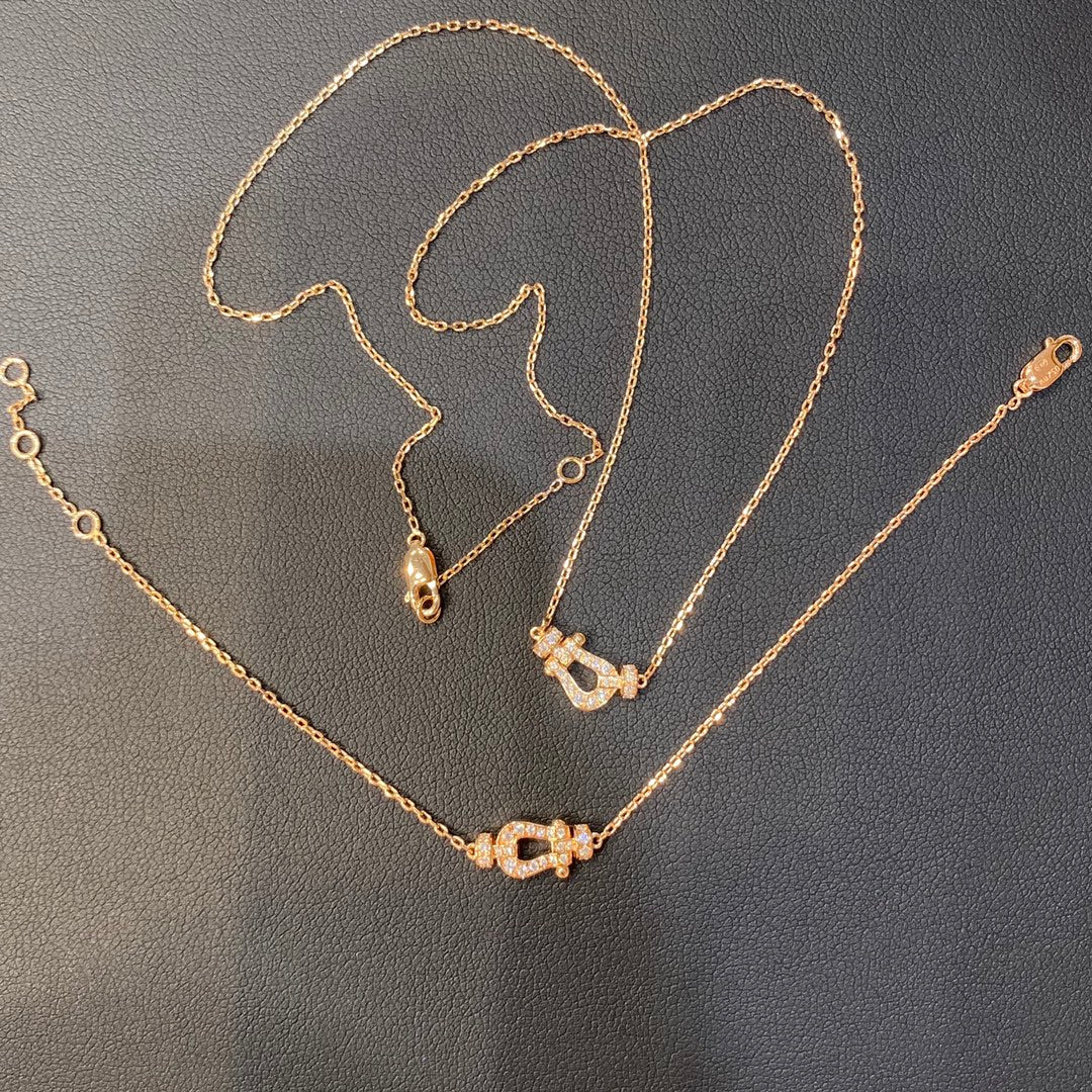 [Shinejoy]FORCE 10 DIAMOND PINK GOLD NECKLACE MINI MODEL
