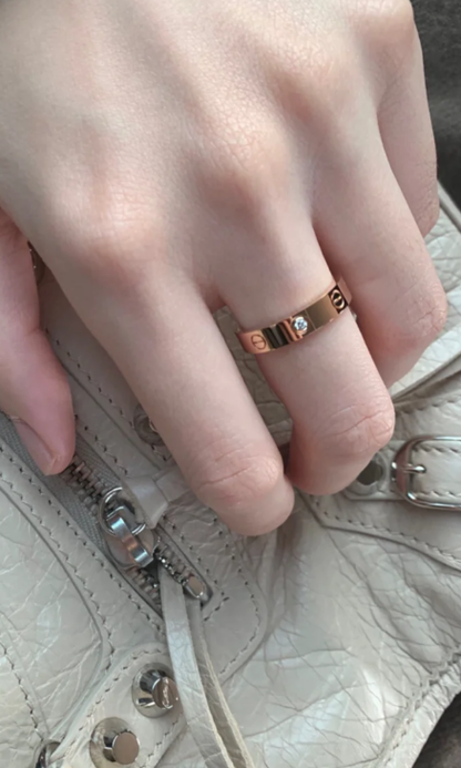 [Shinejoy]LOVE RING 4MM 1 DIAMOND