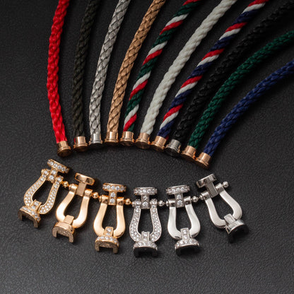 [Shinejoy]FORCE LARGE HORSESHOE HALF DIAMOND BRACELET GOLD