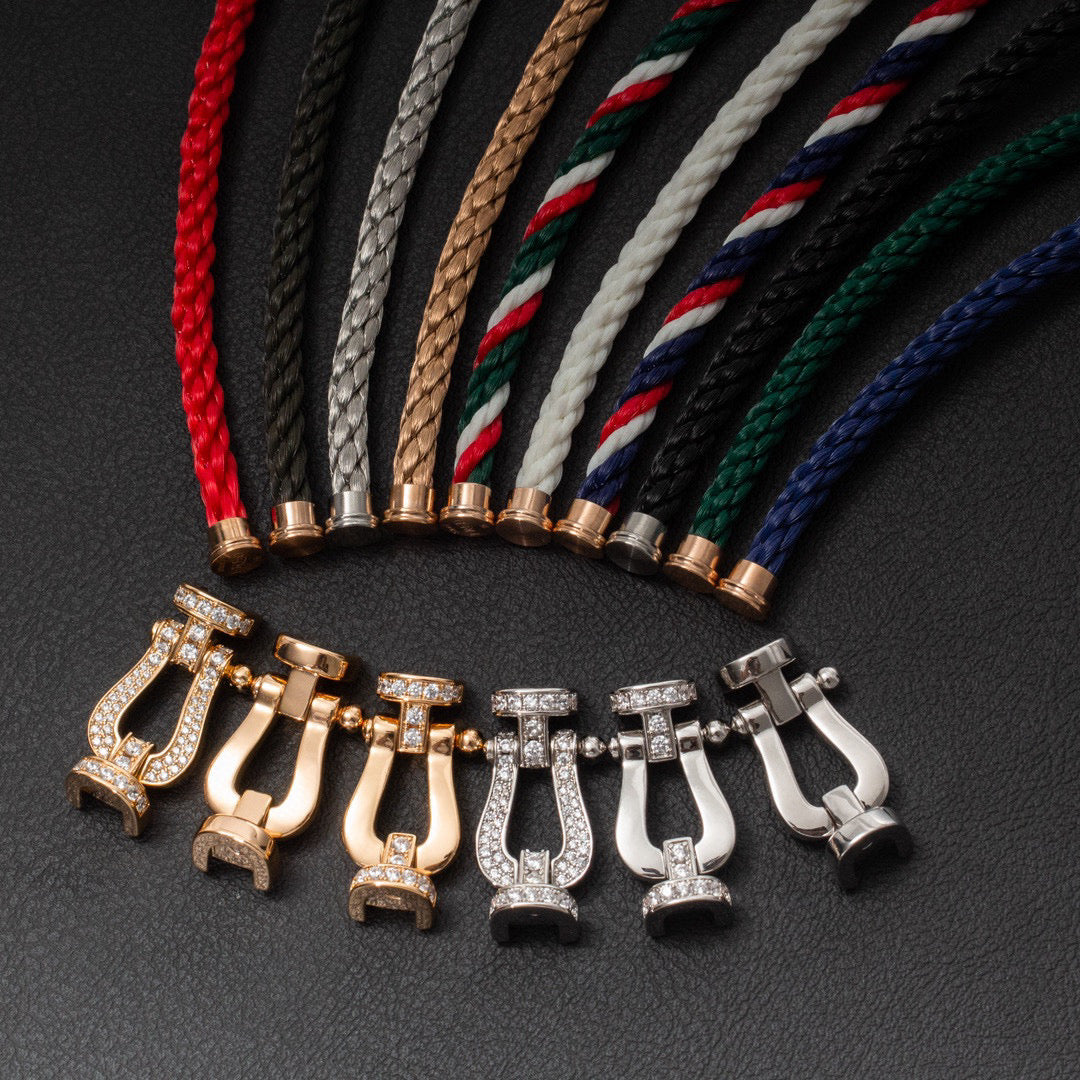 [Shinejoy]FORCE LARGE HORSESHOE HALF DIAMOND BRACELET Shinejoy GOLD