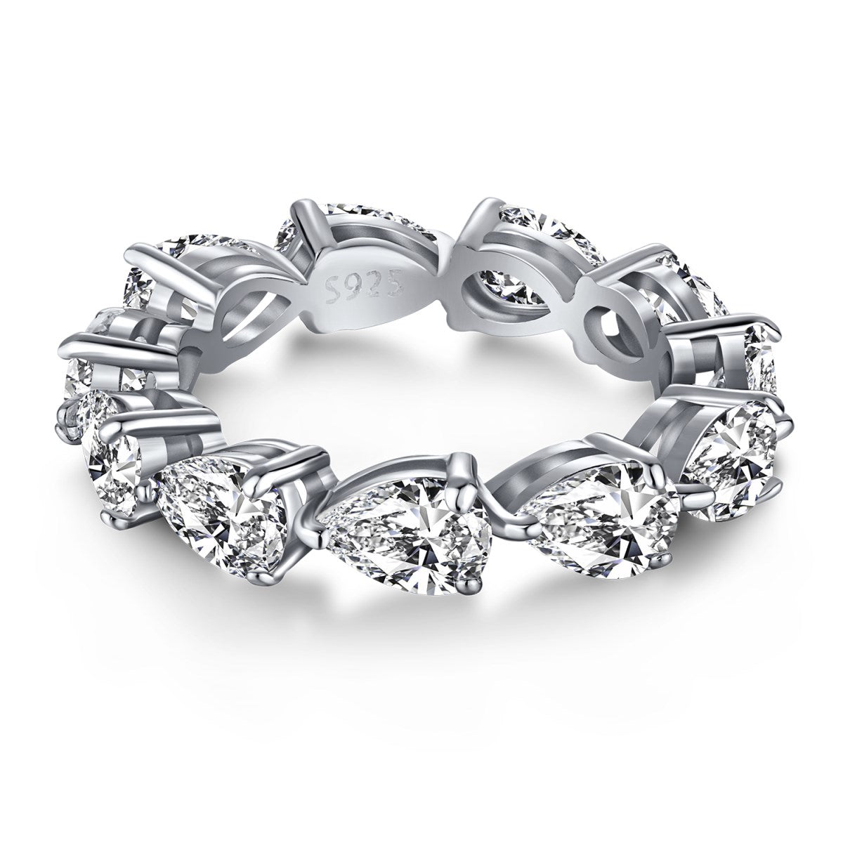 [Shinejoy Jewelry]Exquisite Pear Cut Tennis Ring