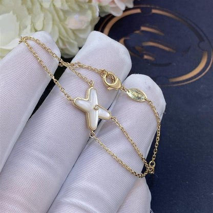 [Shinejoy]JEUX BRACELET WHITE MOP GOLD 1 DIAMOND