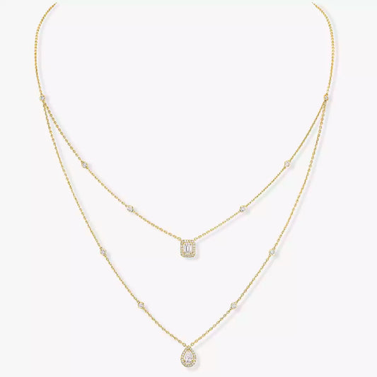 [Shinejoy]Diamond Necklace My Twin 2 Rows