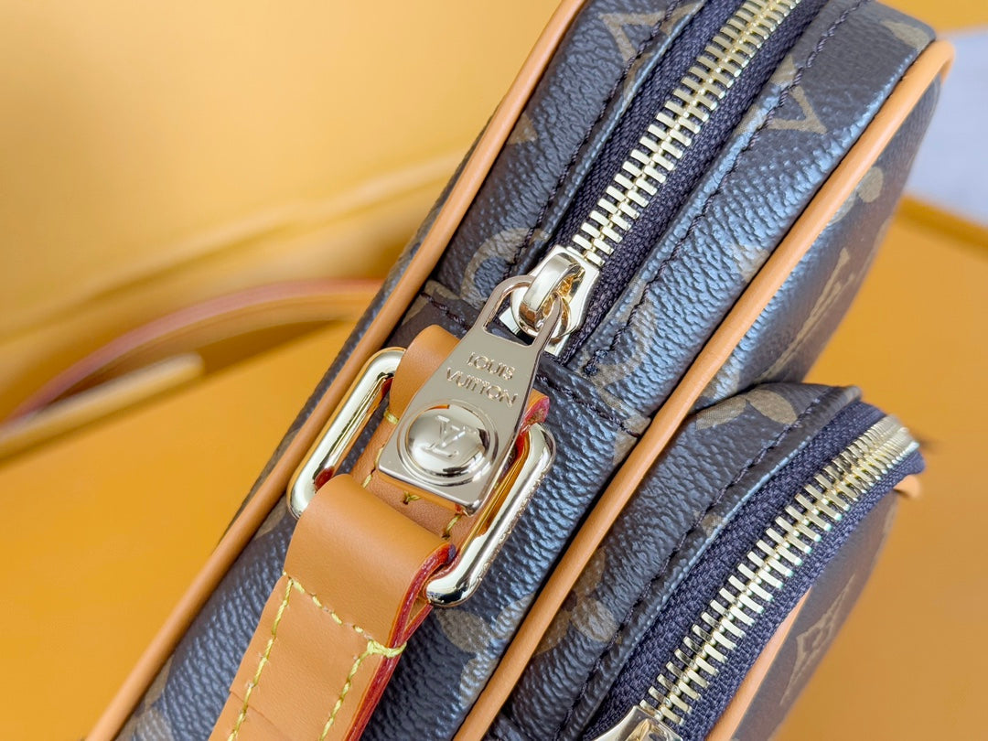 LV 25S AMAZONE BAG 20 IN DARK BROWN MONOGRAM CALFSKIN GOLD HARDWARE